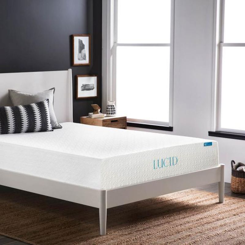 Best Mattress For A Platform Bed — Lucid 10-inch Memory Foam Mattress