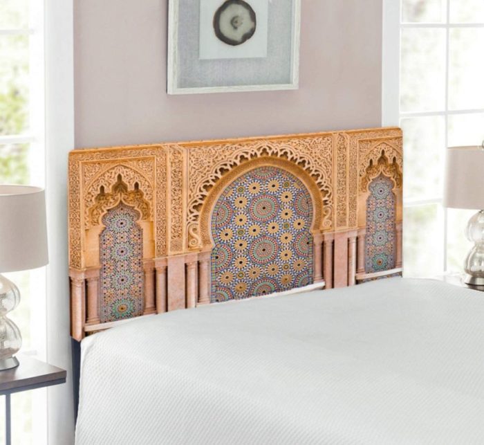 Ambersonne Upholstered Decorative Metal Bed Headboard